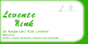 levente mink business card